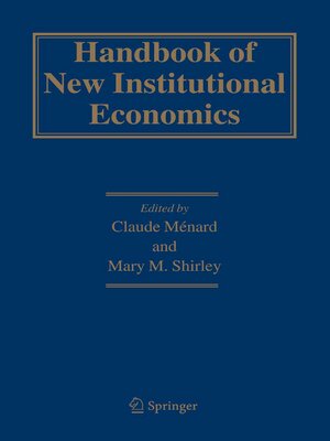 cover image of Handbook of New Institutional Economics